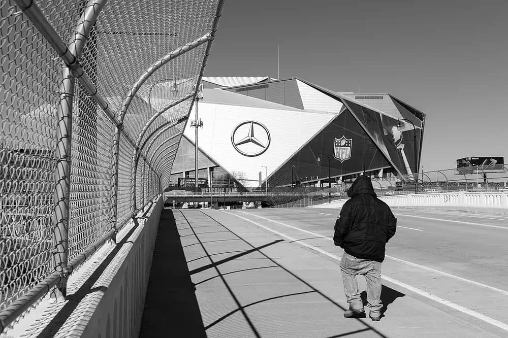 Exterior antes del Super Bowl 2019