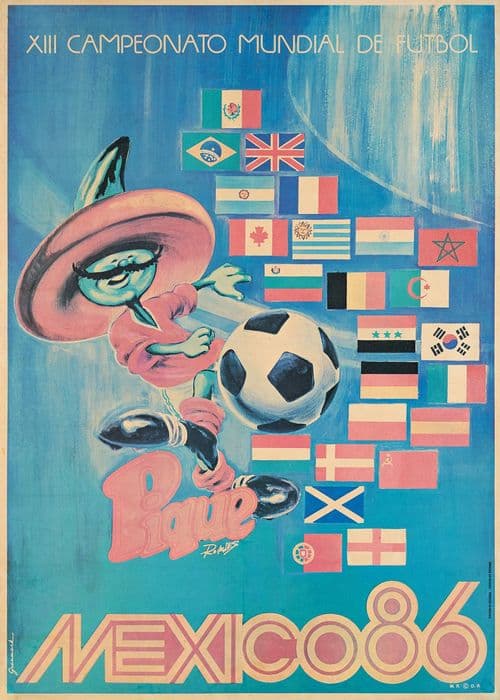 Afiche del Mundial 1986