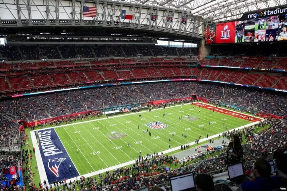 Interior preparado para el Super Bowl LI