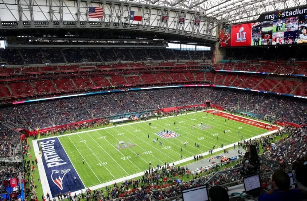 El campo antes del Super Bowl LI
